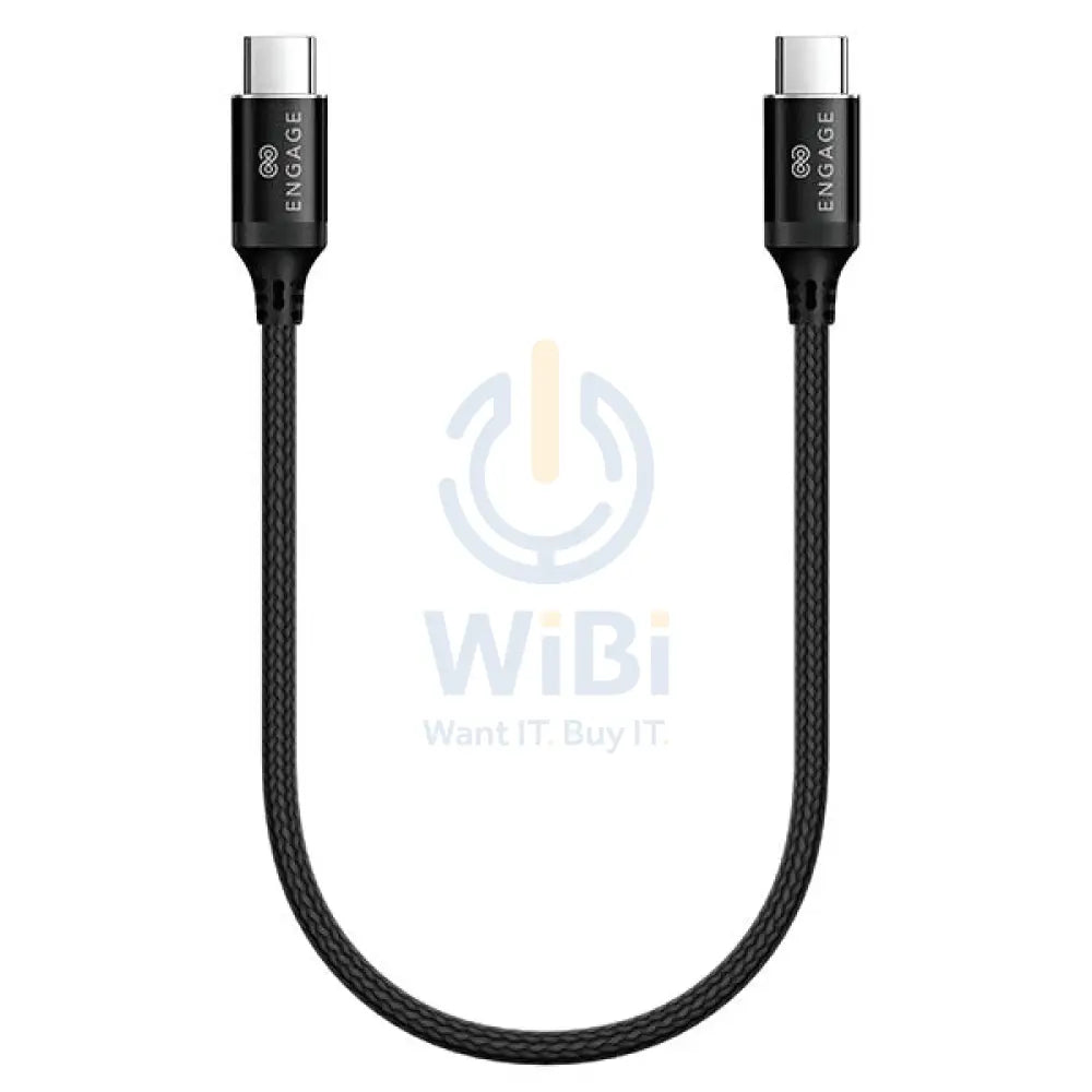 Engage PD 100W Type-C to Type-C Cable 30 cm - Black Accessories > Cables & Converters > Cables