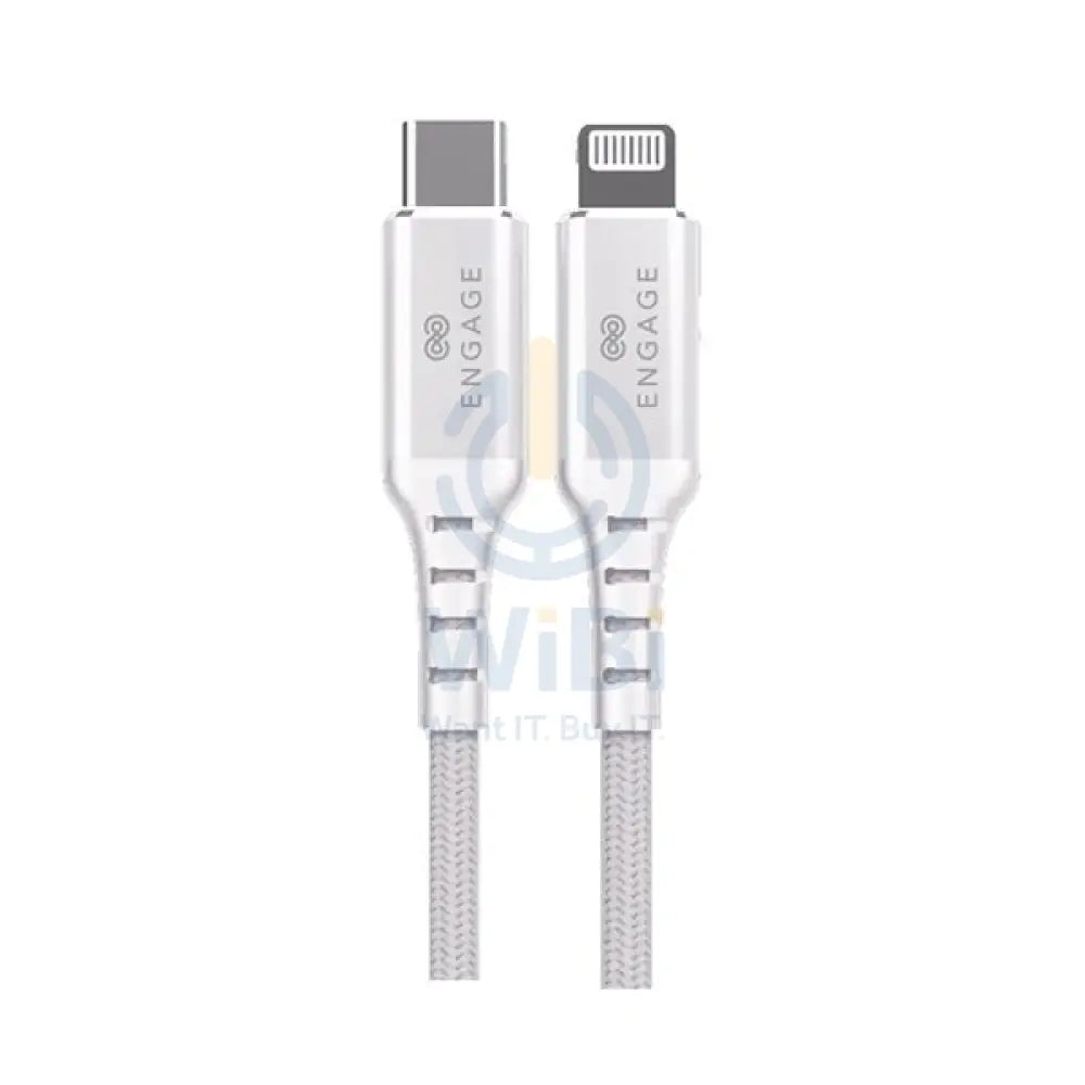 Engage PD 18W Fast Charging MFI certified Type-C to Lightning Cable 1 Meter - White Accessories > Cables & Converters >