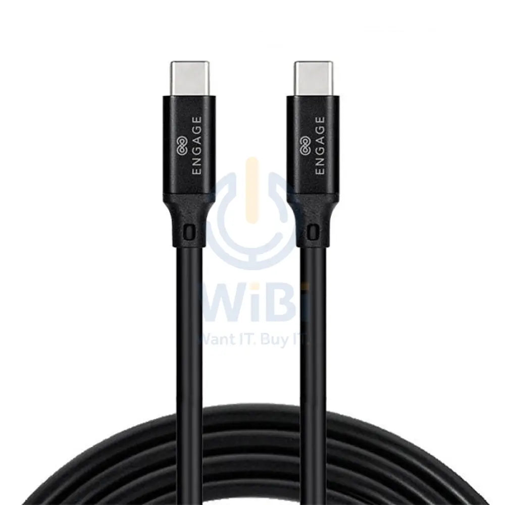 Engage PD Super Fast Charging Type-C to Type-C Cable 100W 1 Meter - Black Accessories > Cables & Converters > Cables