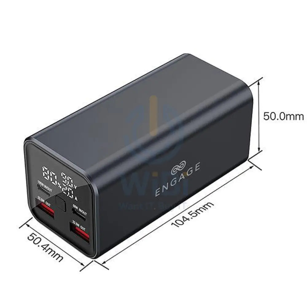 Engage Super Charge Powerbank with LED Display - 20000mAh / 100W / Black Accessories > Power Bank