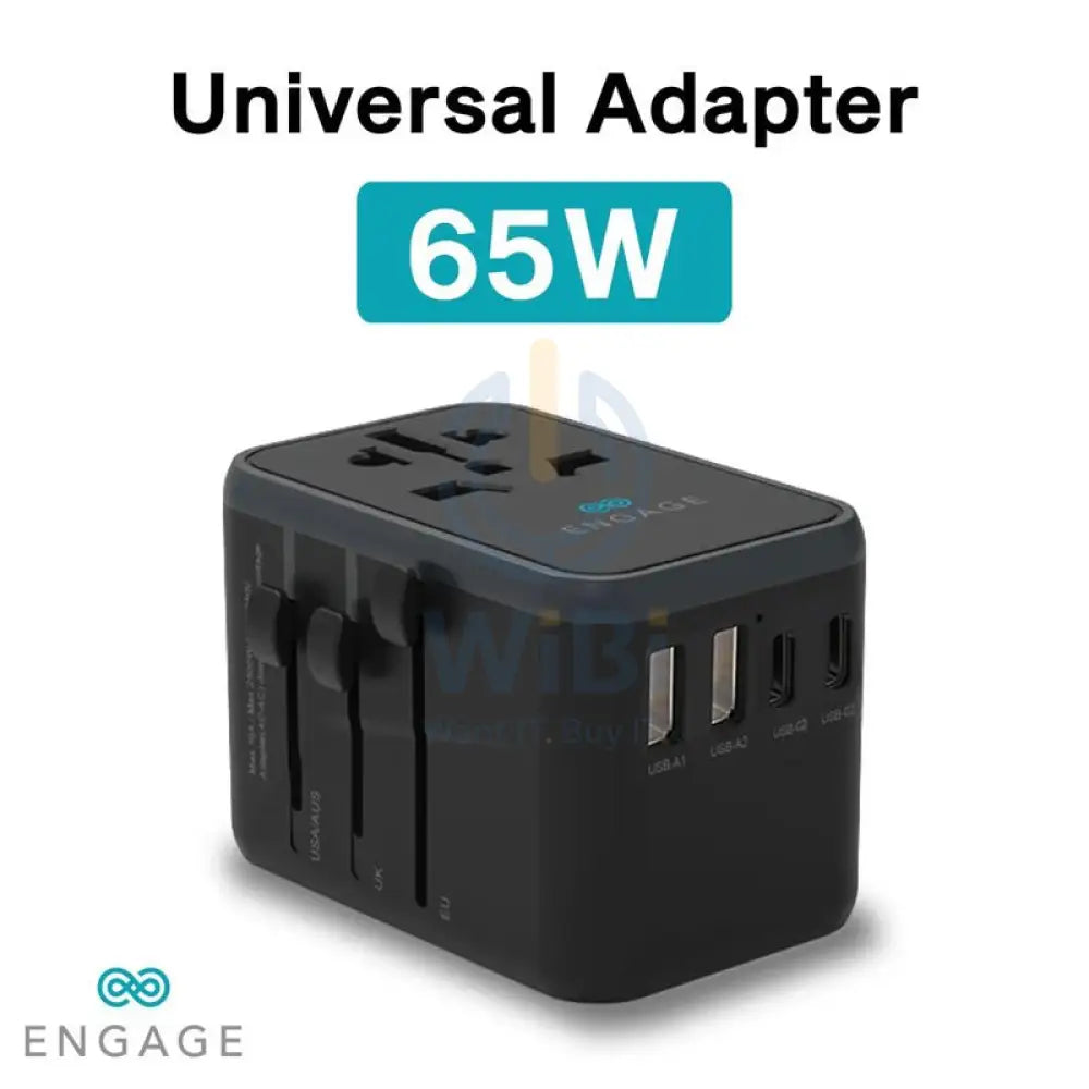 Engage Universal Travel Charger - 3PD Port / 65W / Black Accessories > Power Adapters
