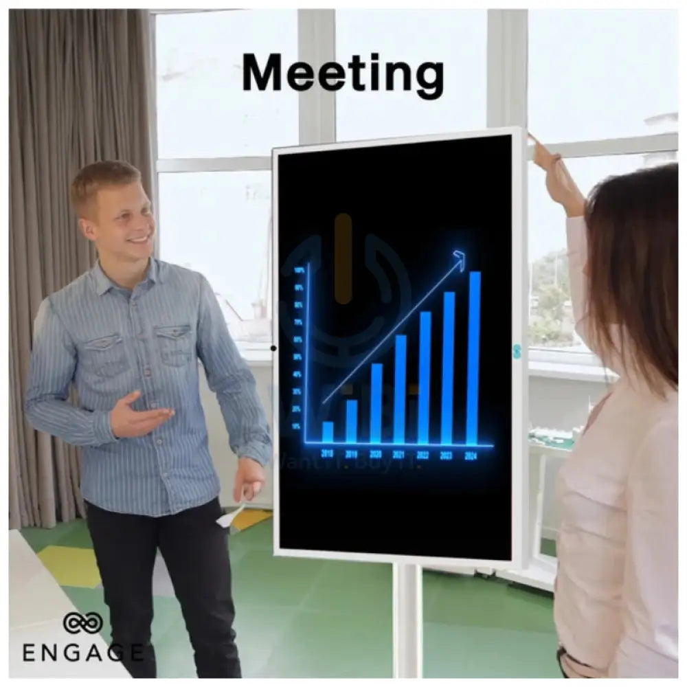ENGAGE Wireless Android Interactive Screen With Built-In Camera - 32’’ / 128GB / 8GB / Wi-Fi / USB-A / HDMI Monitors &