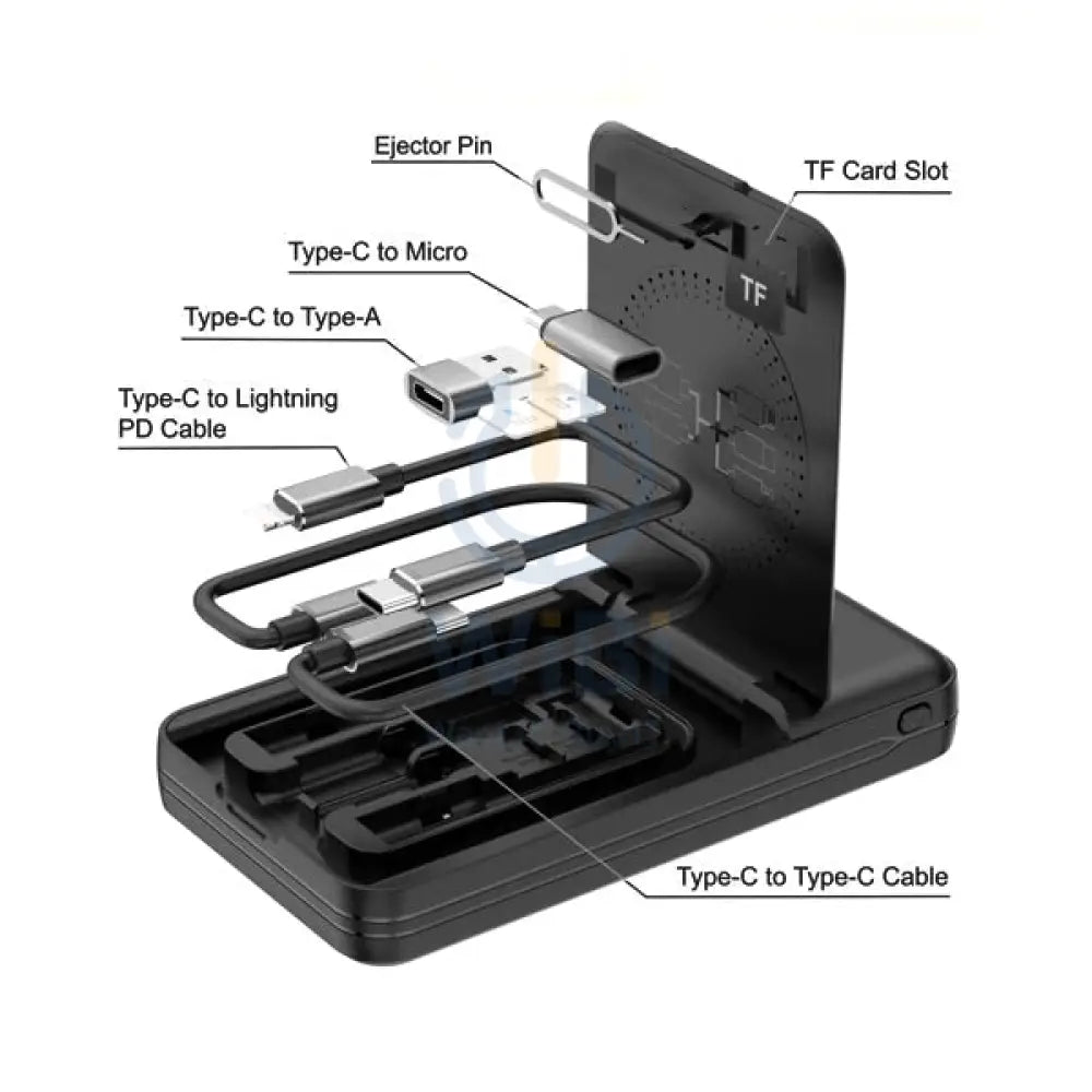 Engage Wireless Power Bank 10000Mah Multi-Functional Box PD 20W - Black Accessories > Power Bank