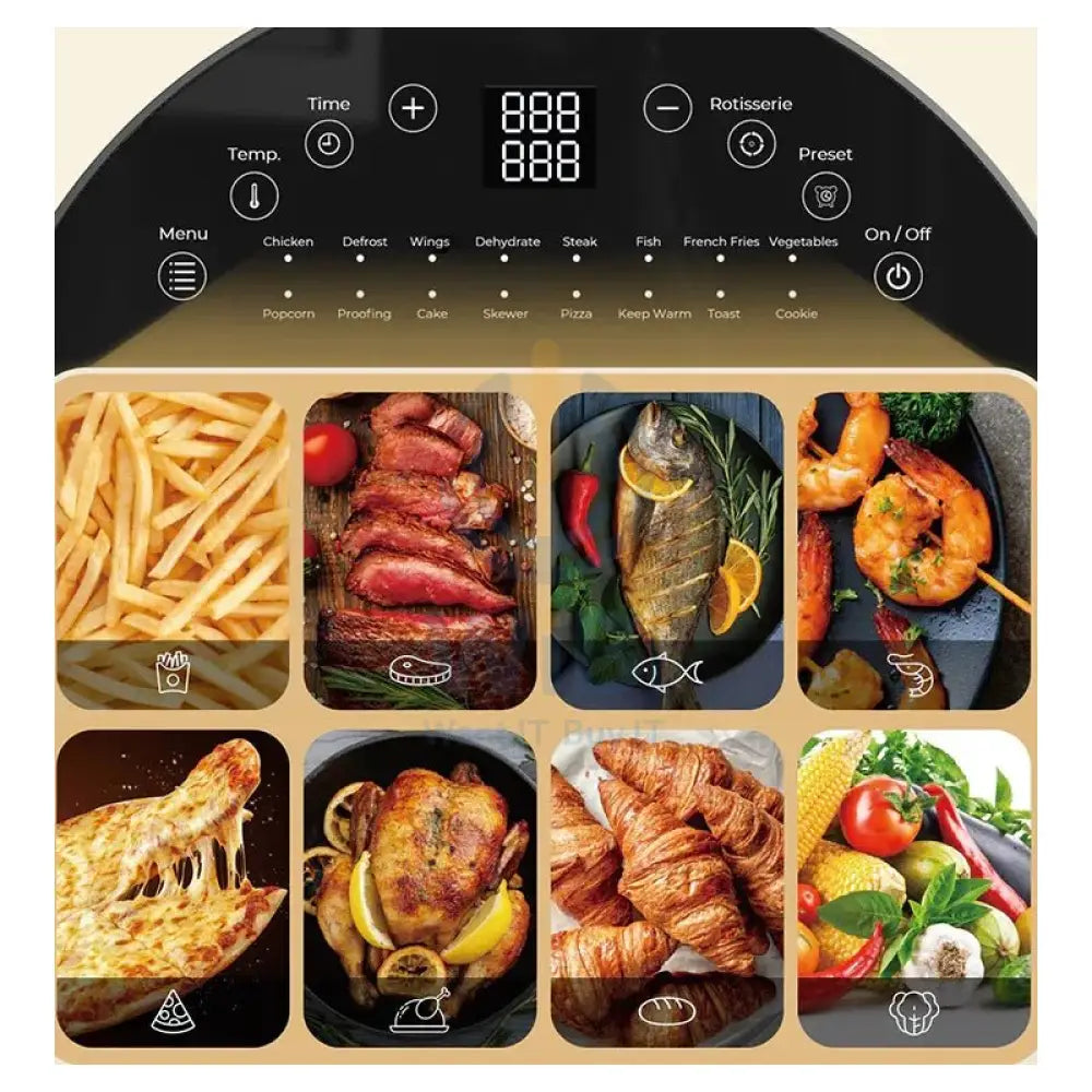 EPEIOS EPAO249 IOT Smart Air Fryer Oven - Black Accessories > Smart Devices
