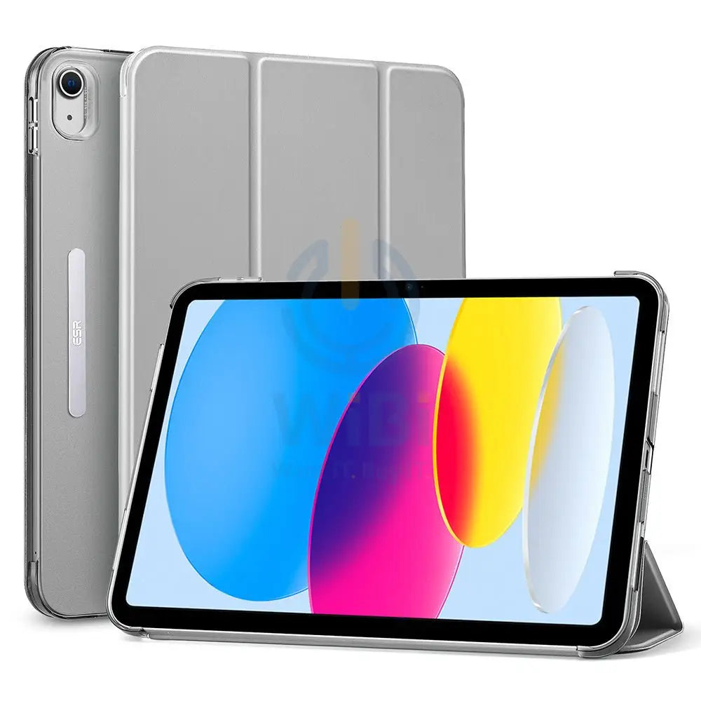 ESR Ascend Trifold Case - Apple iPad 10.9 2022 (10th Gen) / Silver Gray Accessories > Mobiles & Tablets > Tablets >