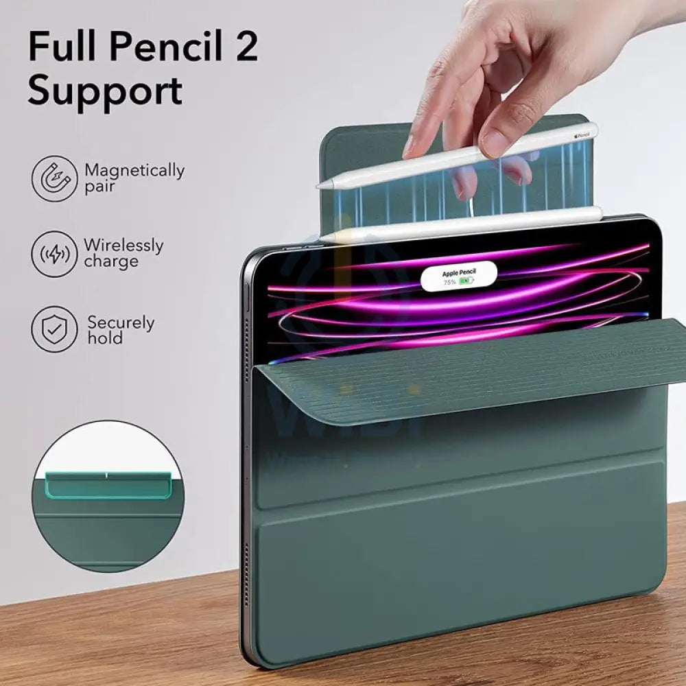 ESR Ascend Trifold Case - Apple iPad Pro 12.9 Gen 6/5/4/3 (2018-2022) / Forest Green Accessories > Mobiles & Tablets >