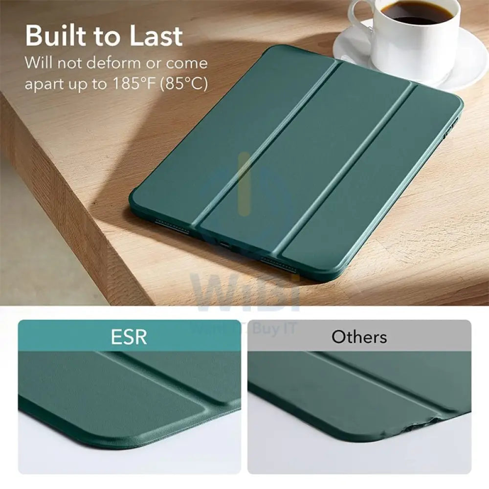 ESR Ascend Trifold Case With Kick-Stand - Apple iPad (10th Gen) / 10.9inch / Forest Green Accessories > Mobiles &