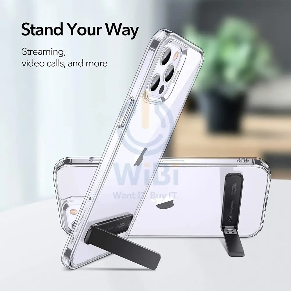 ESR Boost Phone Kickstand Vertical and Horizontal Stand Adjustable Angle [Aluminium Alloy] - Black Accessories >
