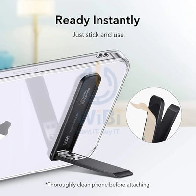 ESR Boost Phone Kickstand Vertical and Horizontal Stand Adjustable Angle [Aluminium Alloy] - Black Accessories >