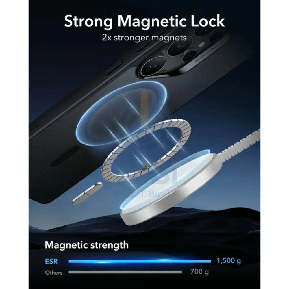 ESR Classic Hybrid Case (HaloLock) - Samsung Galaxy S25 Ultra / Clear Accessories > Mobiles & Tablets > Mobiles >