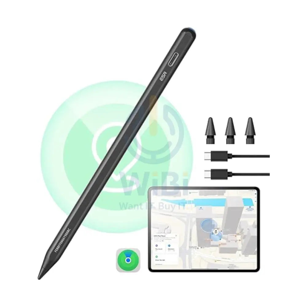 ESR Geo Digital Pencil With Find My - Black Accessories > Mobiles & Tablets > Tablets > Stylus & Pencil