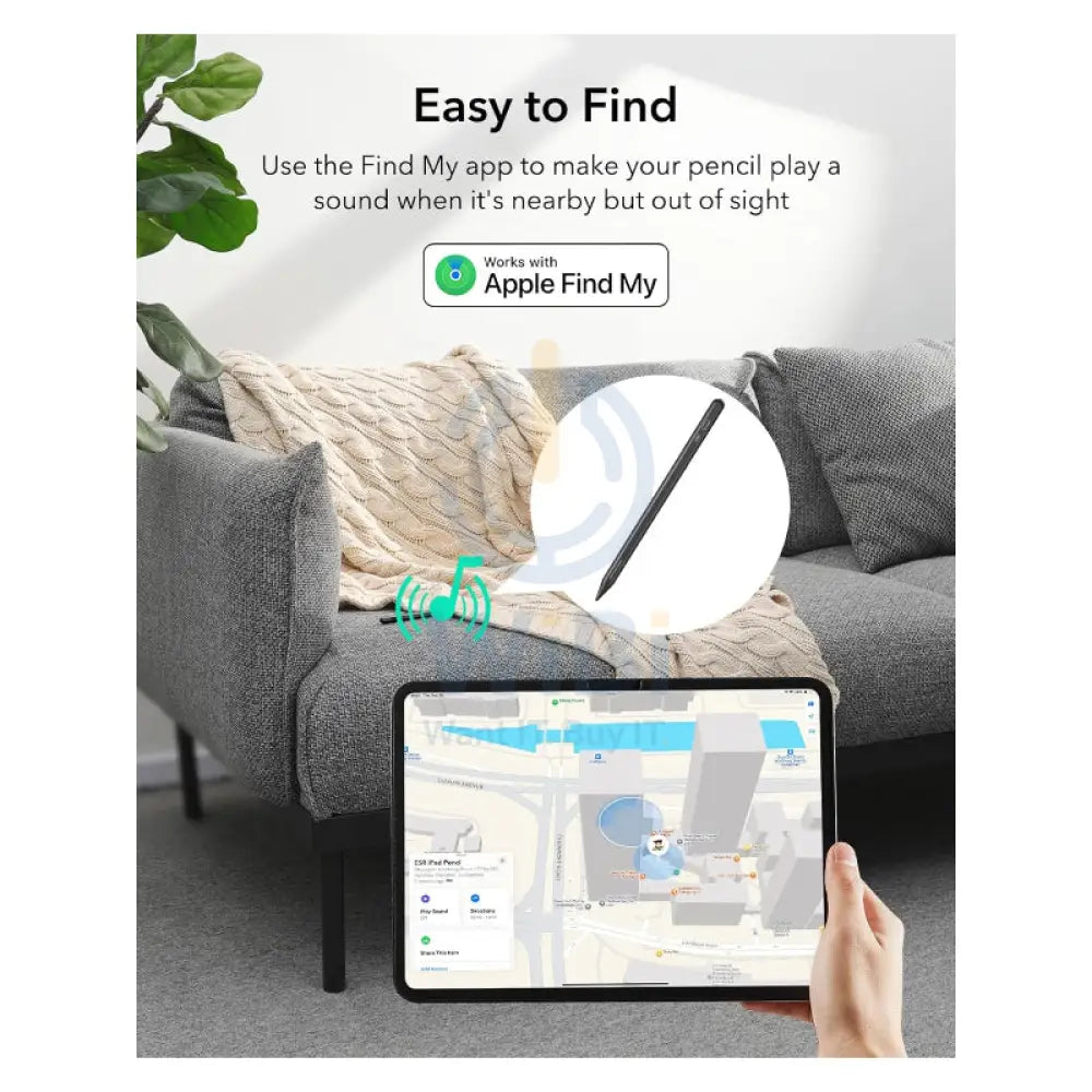 ESR Geo Digital Pencil With Find My - Black Accessories > Mobiles & Tablets > Tablets > Stylus & Pencil