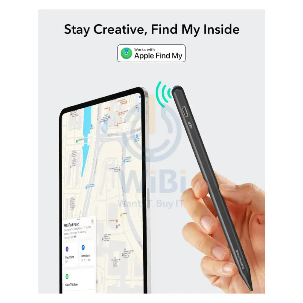 ESR Geo Digital Pencil With Find My - Black Accessories > Mobiles & Tablets > Tablets > Stylus & Pencil