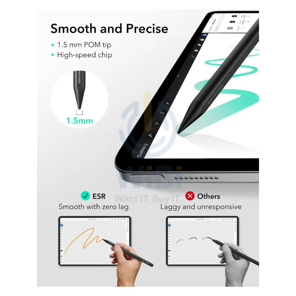 ESR Geo Digital Pencil With Find My - Black Accessories > Mobiles & Tablets > Tablets > Stylus & Pencil