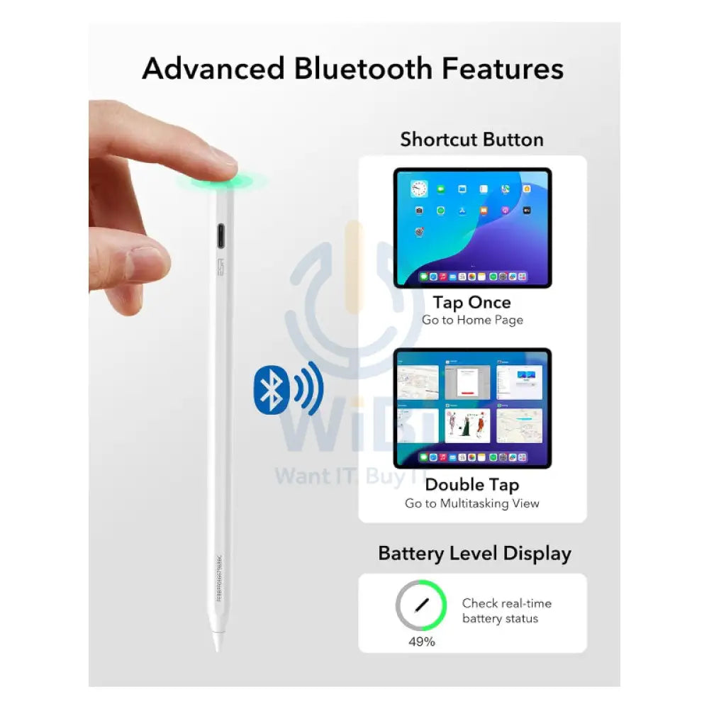 ESR Geo Digital Pencil With Find My - White Accessories > Mobiles & Tablets > Tablets > Stylus & Pencil