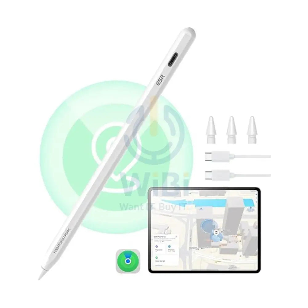 ESR Geo Digital Pencil With Find My - White Accessories > Mobiles & Tablets > Tablets > Stylus & Pencil