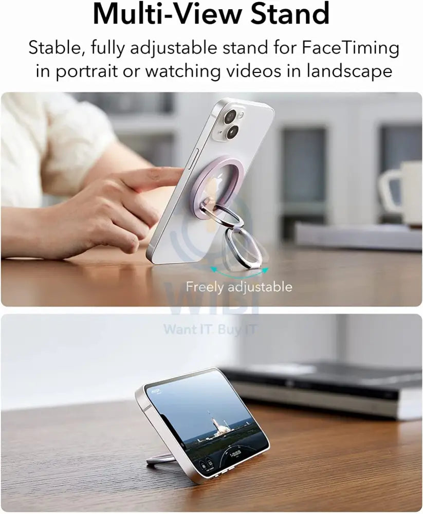 ESR HaloLock Ring Stand - Pastel Pink Accessories > Mobiles & Tablets > Mobiles > Mobile Holder / Stands