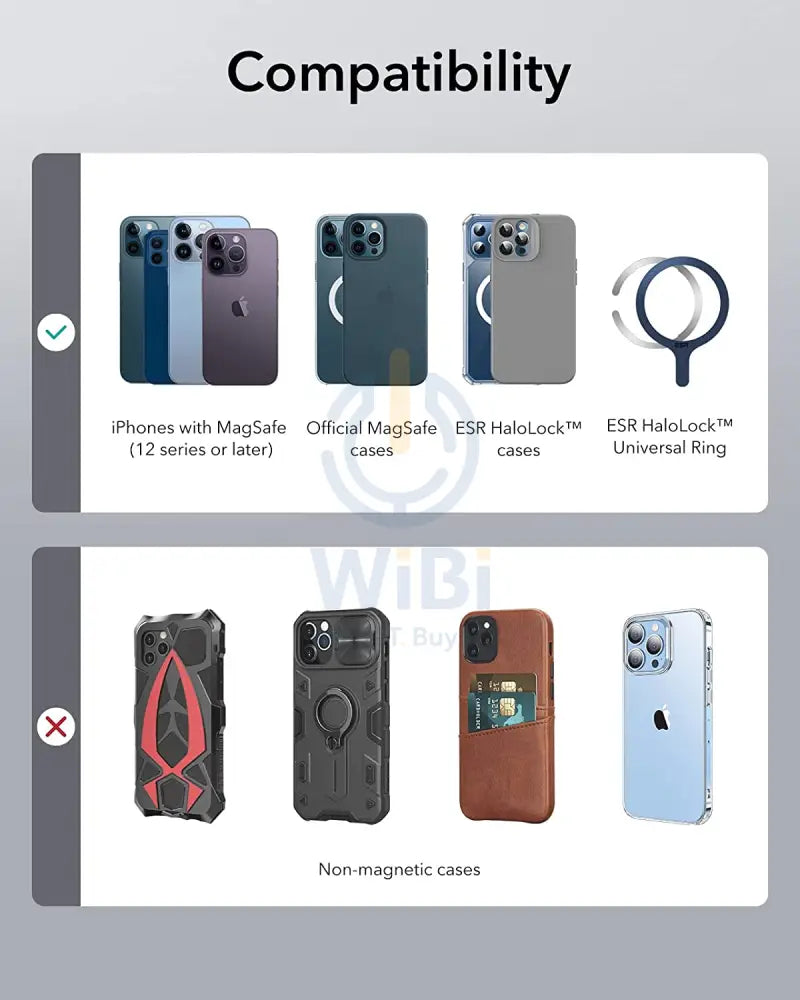 ESR HaloLock Ring Stand - Sierra Blue Accessories > Mobiles & Tablets > Mobiles > Mobile Holder / Stands