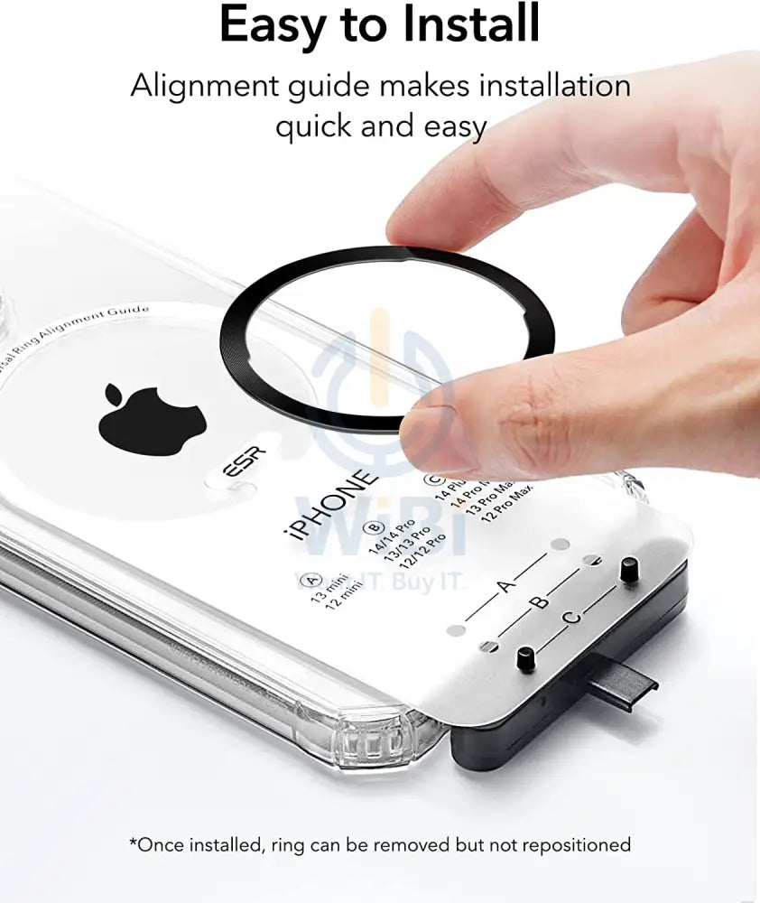 ESR HaloLock Universal Ring Wireless Charging MagSafe -[2pack] - Black / Silver Accessories > Mobiles & Tablets