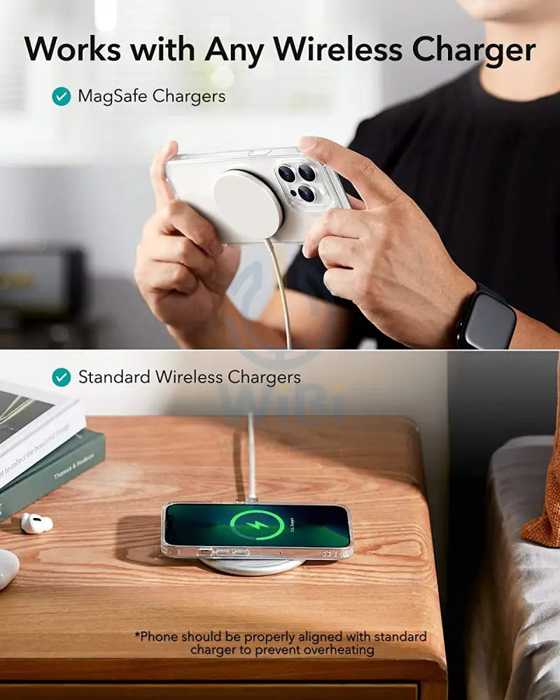 ESR HaloLock Universal Ring Wireless Charging MagSafe -[2pack] - Black / Silver Accessories > Mobiles & Tablets
