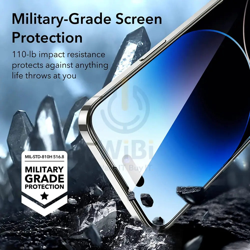 ESR iPhone 14 Pro Max Armorite Tempered edge to edge Glass Screen Protector 2Pack - Clear Accessories > Mobiles &