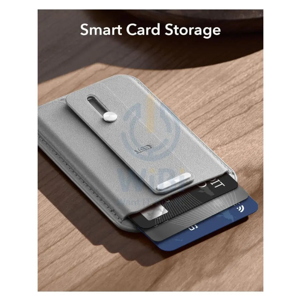 ESR Magsafe Leather Grip Wallet - Light Gray Accessories > Mobiles & Tablets > Mobiles > Grips