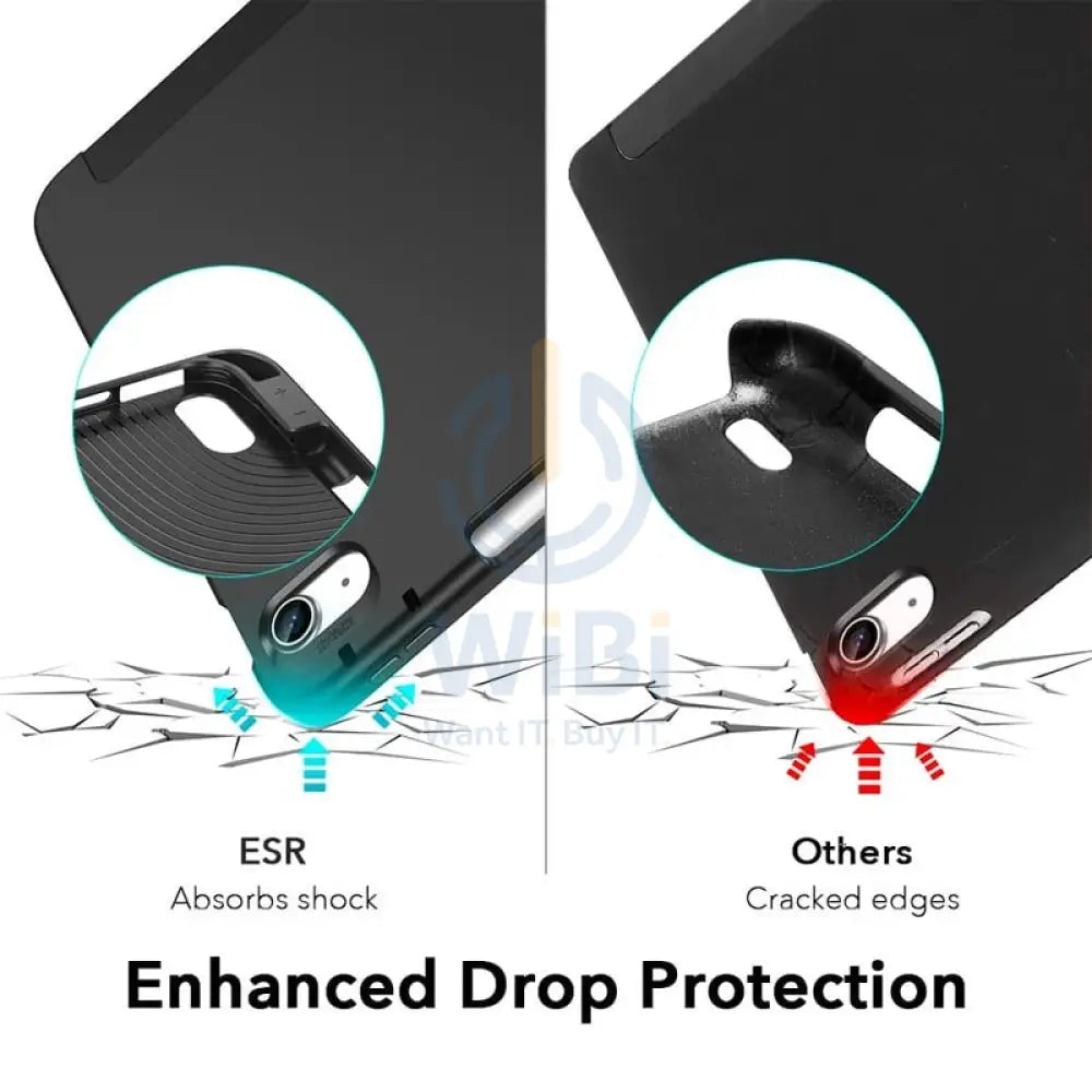 ESR Rebound Pencil Case - Apple iPad Air 5-4 / Black Accessories > Mobiles & Tablets > Tablets > Screen Protectors &