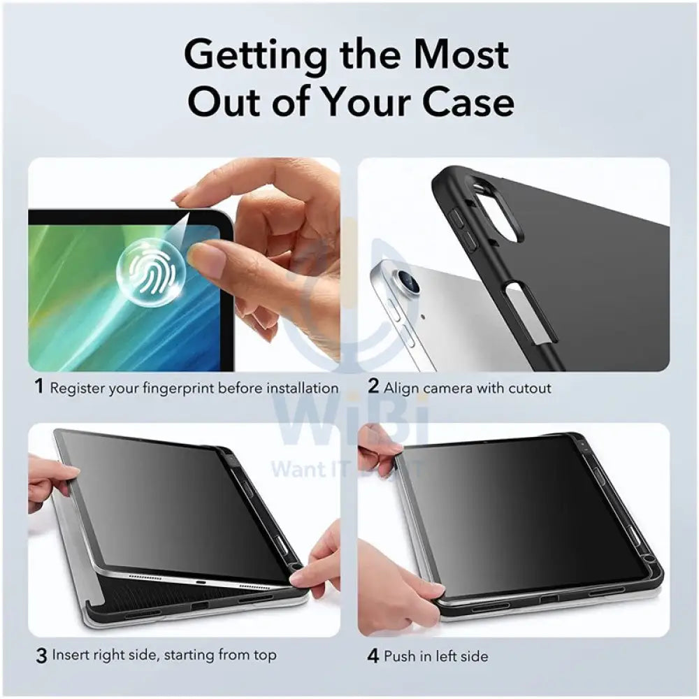 ESR Rebound Pencil Case - Apple iPad Air 6/5/4 11’’/10.9 (2020-2024) / Silver Gray Accessories > Mobiles & Tablets >