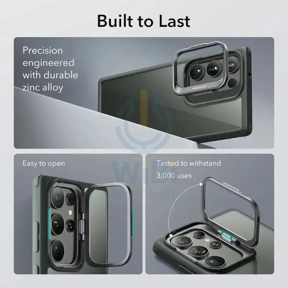 ESR Samsung Galaxy S23 Ultra Clear Classic Kickstand Case - Clear Green Accessories > Mobiles & Tablets