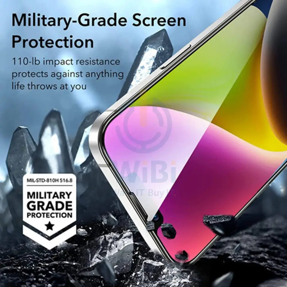ESR Tempered Glass Edge To Edge Privacy Screen Protector - Apple iPhone 14 / 13 / 13 Pro - Clear / Pack of 2