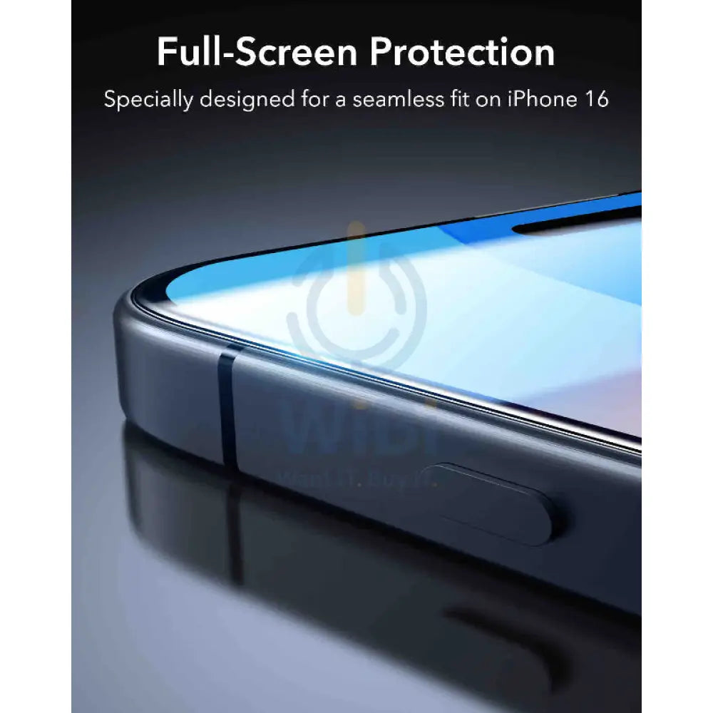 ESR Tempered-Glass Screen Protector - Apple iPhone 16 + ESR Camera Lens Protector - Apple iPhone 16/16 Plus - Bundle