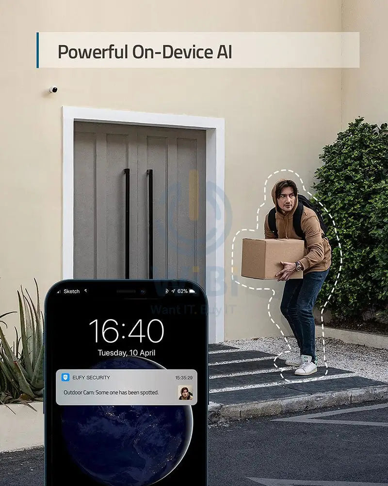 Eufy Spotlight Outdoor Cam Pro Wired 2K - White Cameras > Security Cameras