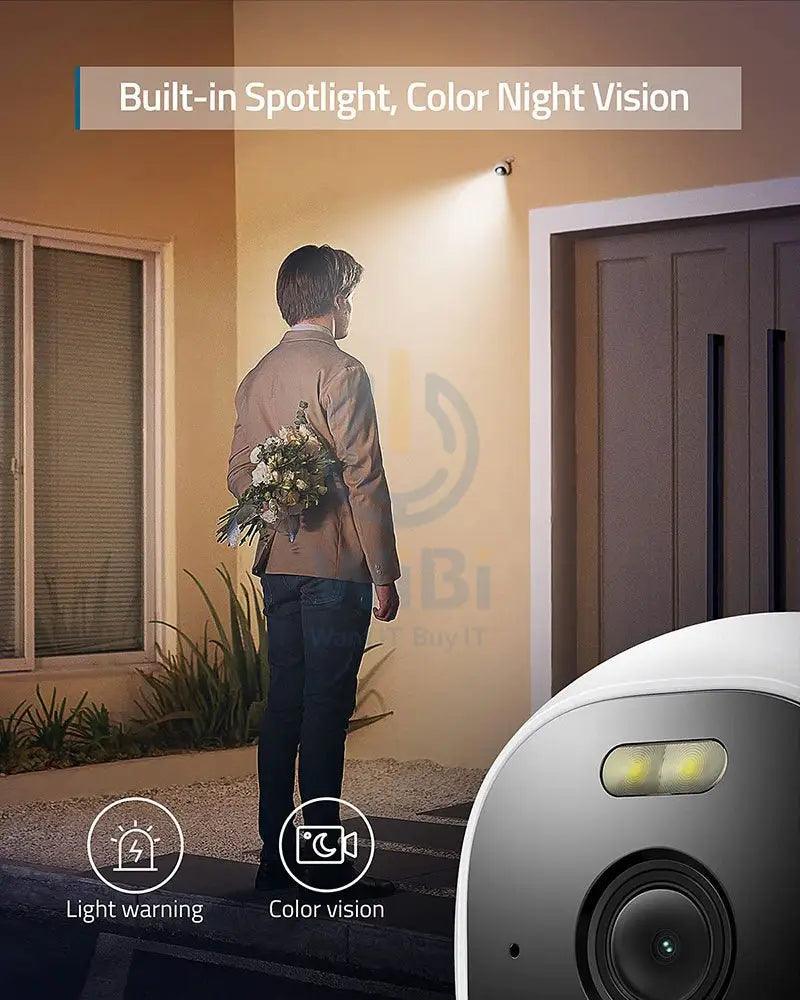 Eufy Spotlight Outdoor Cam Pro Wired 2K - White Cameras > Security Cameras