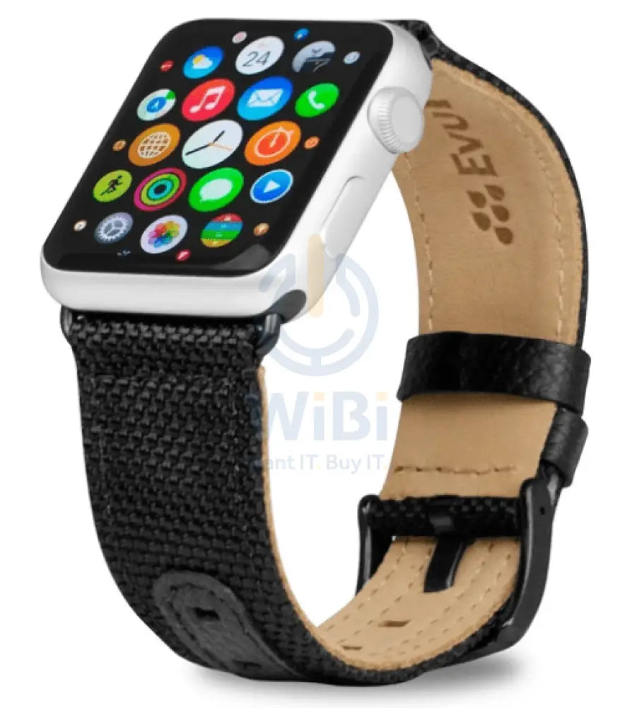 Evutec Apple Watch Band 41/40/38mm Northill - Black/Black Accessories > Smart Watches