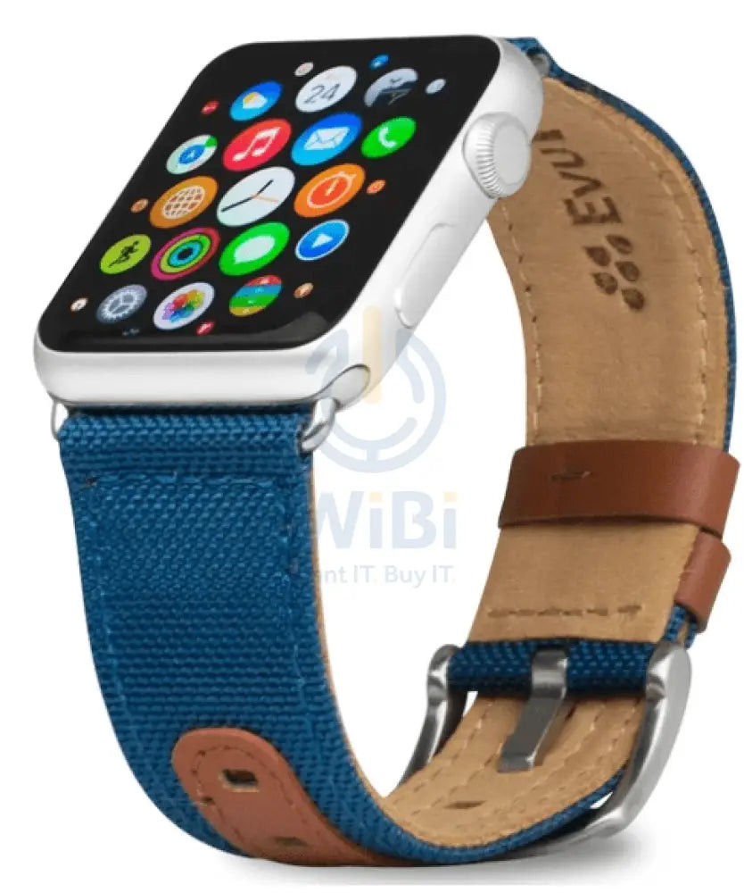 Evutec Apple Watch Band 41/40/38mm Northill - Blue/Saddle Accessories > Smart Watches