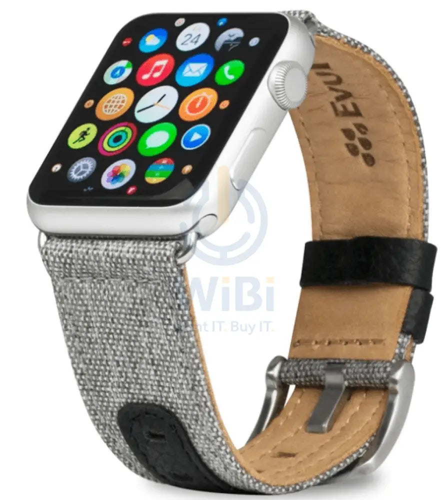 Evutec Apple Watch Band 41/40/38mm Northill - Canvas/Black Accessories > Smart Watches > Straps