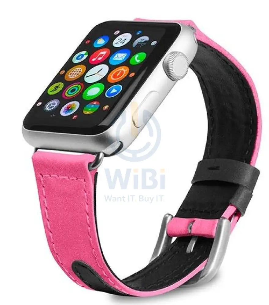 Evutec Apple Watch Band 45mm/44mm/42mm/Ultra Reflective Sport - Pink/Black Accessories > Smart Watches > Straps