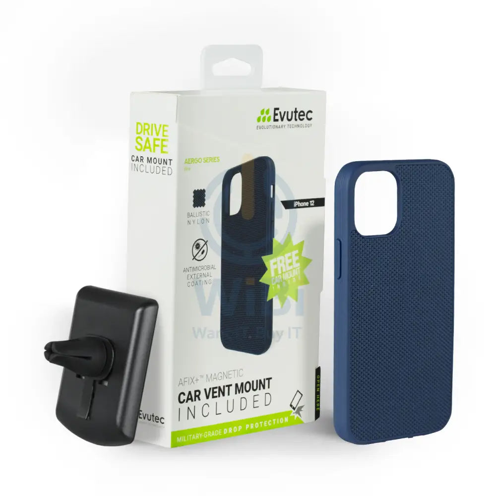 Evutec iPhone 12 mini Ballistic Nylon Case with AFIX + Mount - Blue Accessories > Mobiles & Tablets > Mobiles > Screen