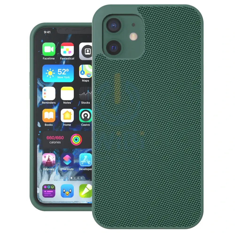 Evutec iPhone 12 / iPhone 12 Pro Ballistic Nylon Case with AFIX + Mount - Green Accessories > Mobiles & Tablets >