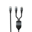 Havit CB6326 3-in-1 Cable - 1.2 Meter / 100W / Black/Grey