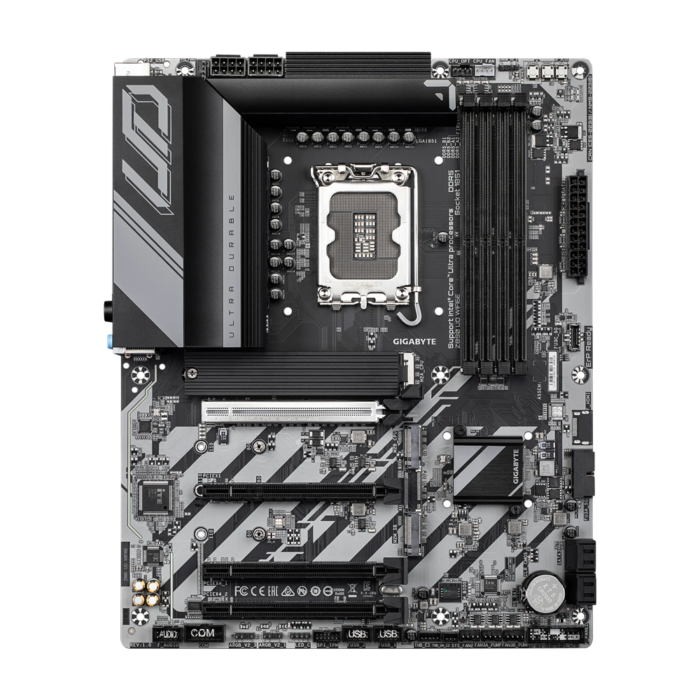 GIGABYTE Z890 UD WIFI6E 1.0 Motherboard - DDR5 / Wi-Fi / Bluetooth / DisplayPort / USB - Black