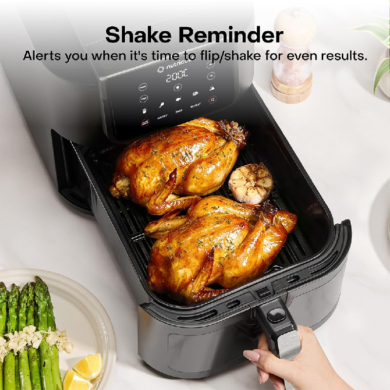 Nutricook Slim Air Fryer, Extra Large 7.6L, 1700 W, NC-AFS200 - Black