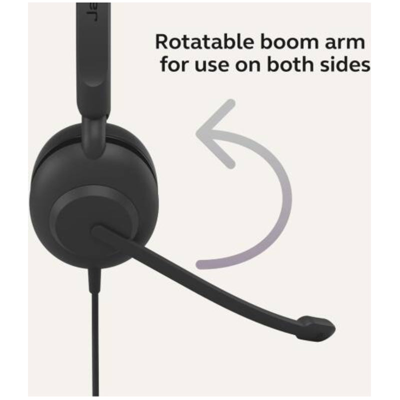 Jabra Evolve 10 Stereo Headphone - Wired / USB-A / Black