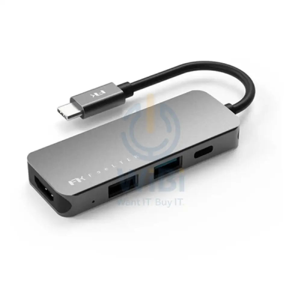 FeelTek 4-in-1 Portable USB-C Hub - Grey Accessories > USB Hub