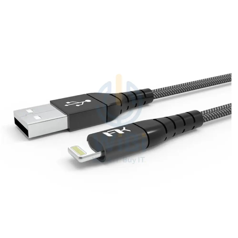 Feeltek Air Lightning to USB-A Cable 180cm (Braid + Metallic) - Black Accessories > Cables & Converters > Cables