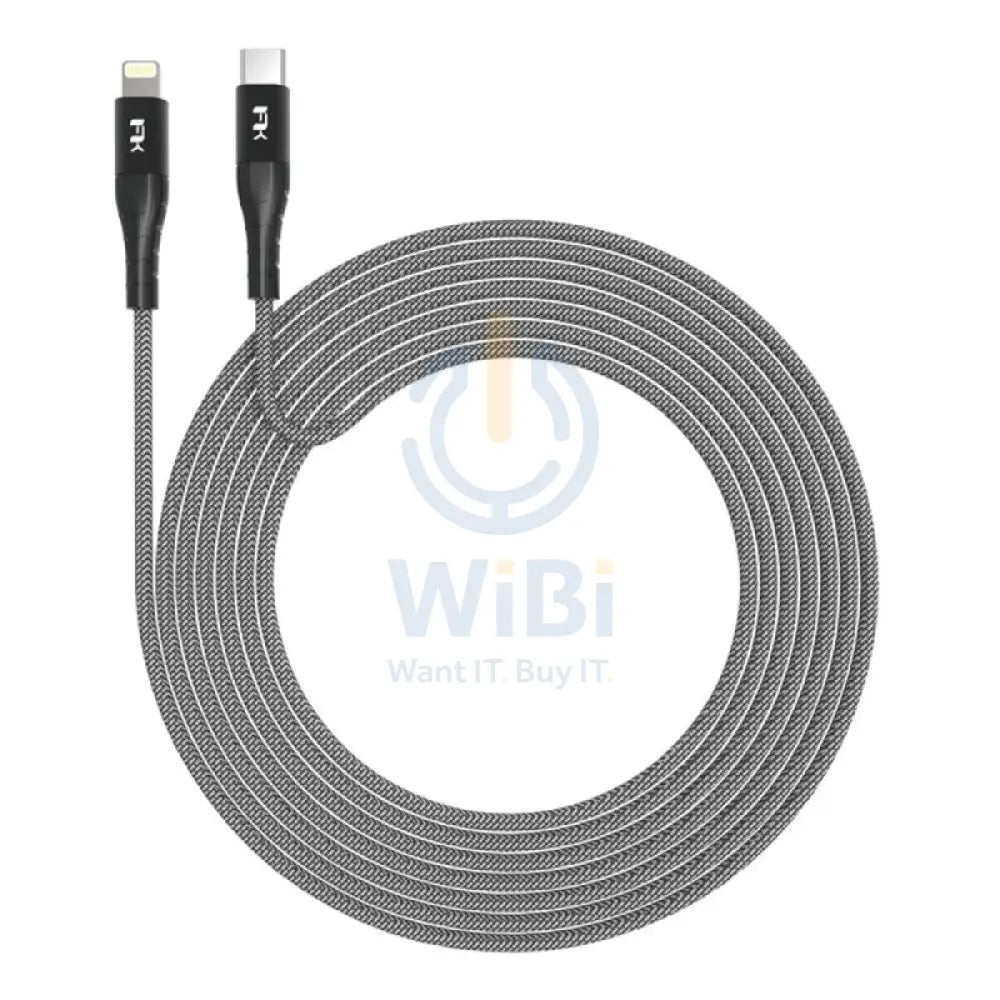 Feeltek Air Lightning to USB-C Cable 180cm (Braid + Metallic) - Black Accessories > Cables & Converters > Cables