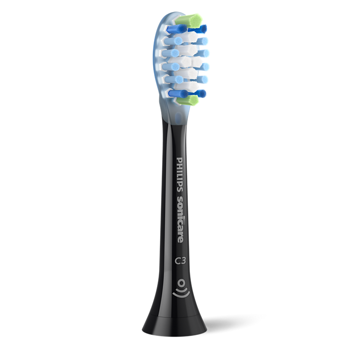 Philips Sonicare C3 Premium Plaque Brush Heads - Black
