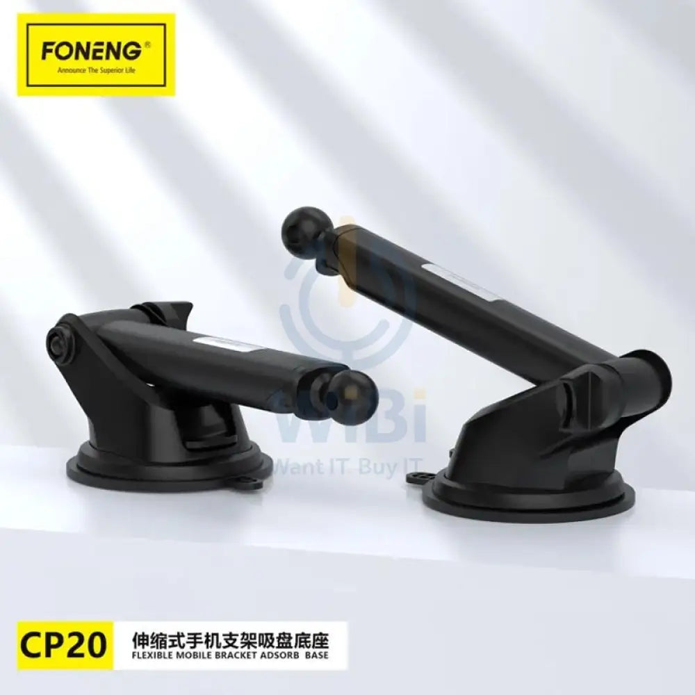 Foneng CP20 Car Phone Holder Suction Cup Base - Black Accessories > Mobiles & Tablets > Mobiles > Mobile Holder / Stands