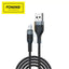 Foneng X51 2M Spiral Weaved Quick Charge Data Cable Fast 3A - Black Accessories > Cables & Converters > Cables