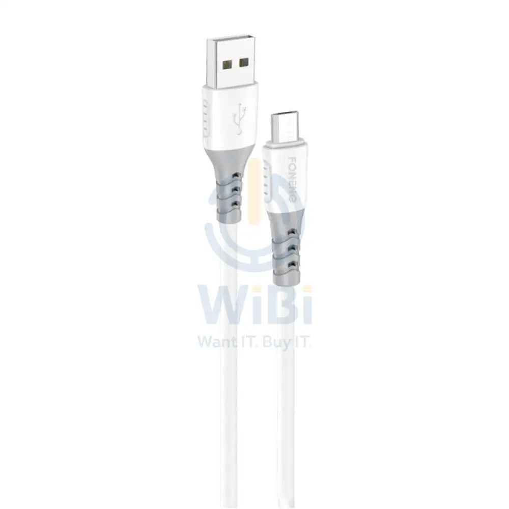 Foneng X66 Qc 1M Fast 3A Lightning Data Cable - White Accessories > Cables & Converters > Cables